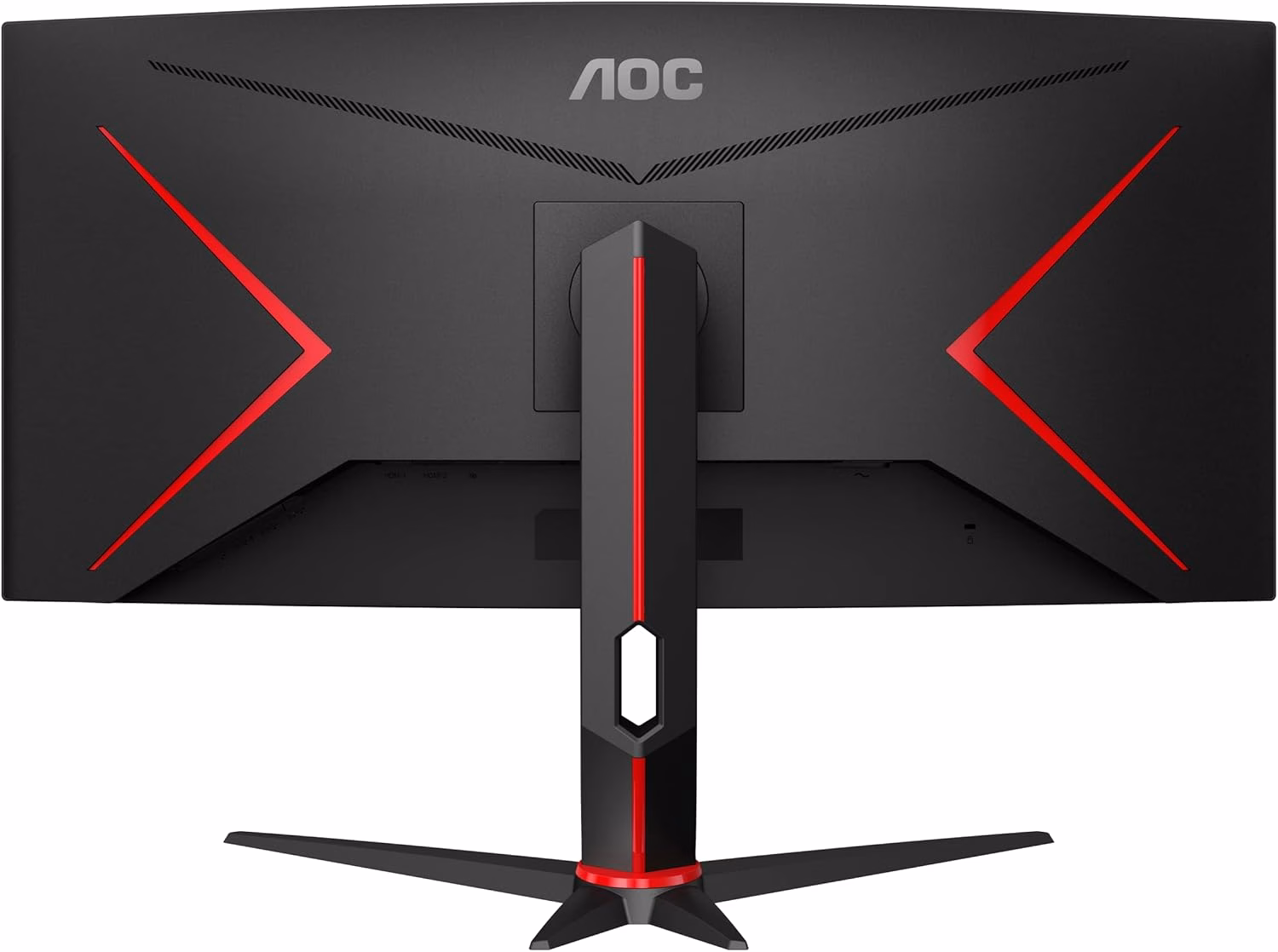 AOC Monitor Italia CU34G2/BK Monitor Gaming Curvo da 34", WQHD 3440 x 1440 a 100 Hz, HDMI, DisplayPort, FreeSync, Tempo di Risposta 1 ms, Nero/Rosso